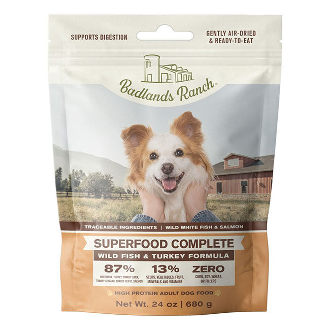 Badlands Ranch Superfood Complete Grain-Free Air-Dried Dog Food - Wild Fish & Turkey Recipe image number null