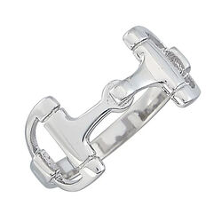 AWST International Sterling Silver Snaffle Bit Ring