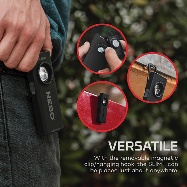 NEBO SLIM+ Rechargeable Pocket Light with Laser Pointer & Power Bank image number null