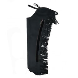 RHC Equestrian Women's Ultra Suede Leather Fringe Chaps