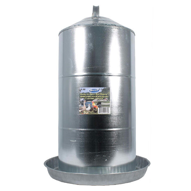 Farm-Tuff Galvanized Poultry and Game Bird Waterer - 8 Gallon image number null
