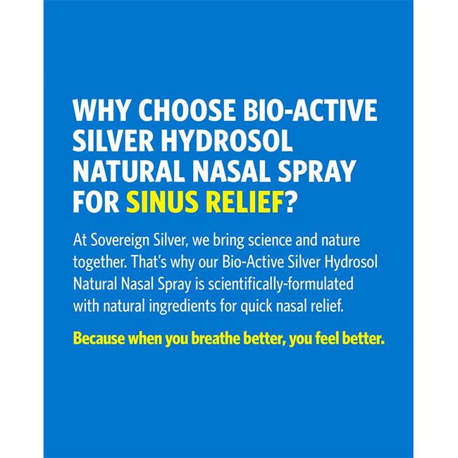 Sovereign Silver Natural Nasal Spray - Bio-Active Silver Hydrosol Sinus Relief image number null