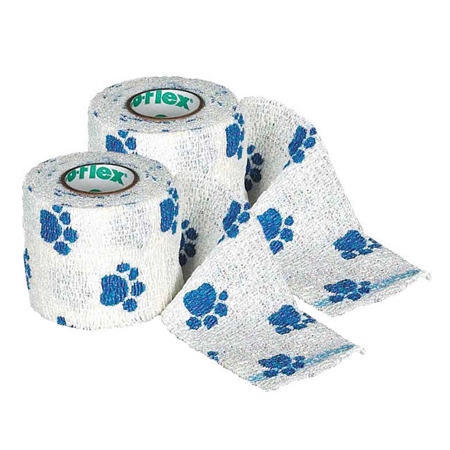 Andover PetFlex 2 Self Adhering Elastic Bandage Paw Prints 2 Pack The Cheshire Horse