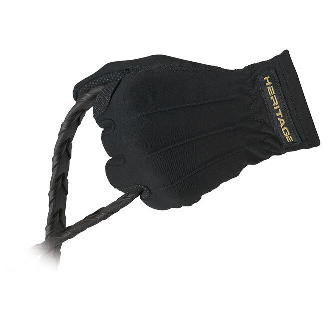 Heritage Performance Gloves Power Grip Nylon Gloves - Black image number null