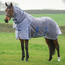 WeatherBeeta ComFiTec Ripshield Plus with Belly Wrap and Detach-A-Neck - White/Blue