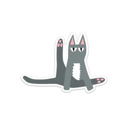 R. Nichols Die-Cut Magnet - Sitting Cat