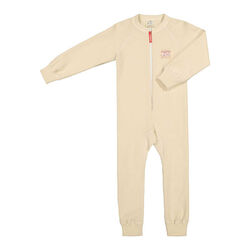 Ruskovilla Baby Wool/Silk Blend Bodysuit with Feet - Natural