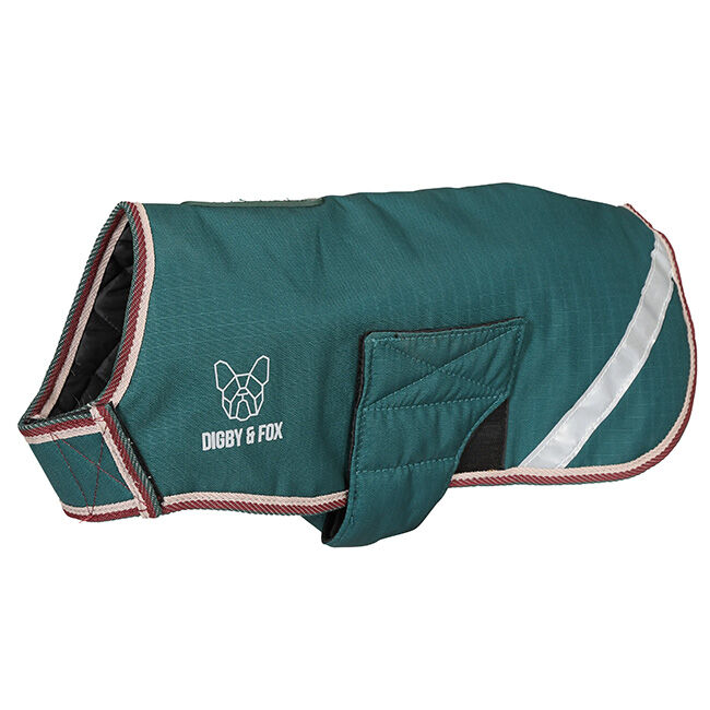 Shires Digby & Fox Lite Waterproof Dog Coat - Green image number null