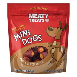 Meaty Treats Mini Dogs Soft & Chewy Dog Treats - Beef & Cheese Flavor