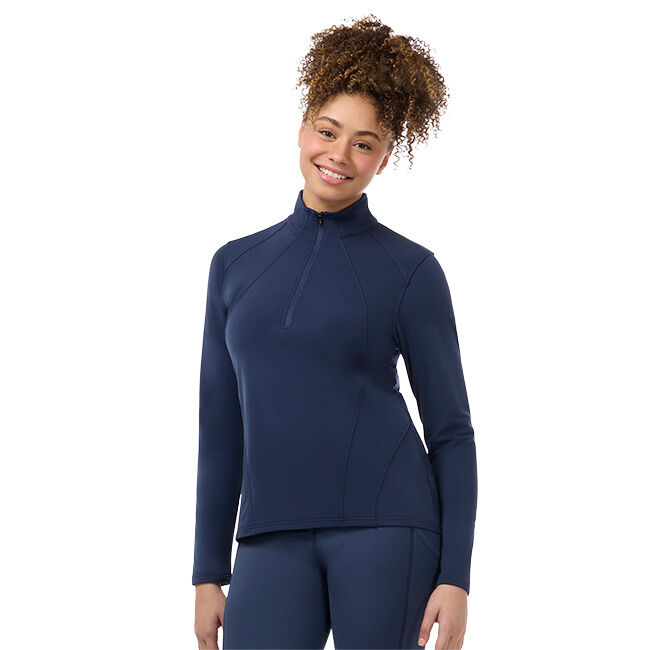 Kerrits Women's In Stride Quarter Zip Fleece Tech Top - Nightfall image number null