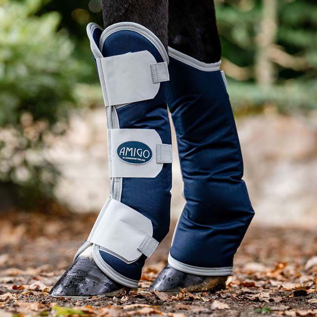 Horseware Amigo Ripstop Travel Boots - Navy/Silver image number null