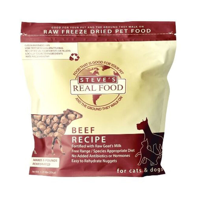Steve's Real Food Freeze-Dried Raw Dog & Cat Food - Beef Recipe image number null