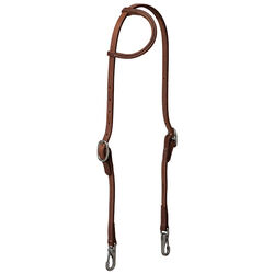 Weaver Equine 5/8" Trainer Sliding Ear Headstall in Oiled Hermann Oak Leather