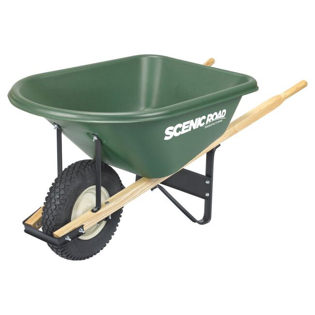 Scenic Lane Single Wheel Six-Cubic-Foot Wheelbarrow, Ribbed image number null