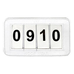 Woof Wear 4-Digit Dressage Number Holder - White
