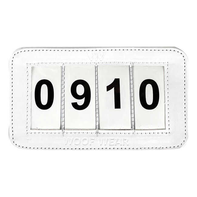 Woof Wear 4-Digit Dressage Number Holder - White image number null