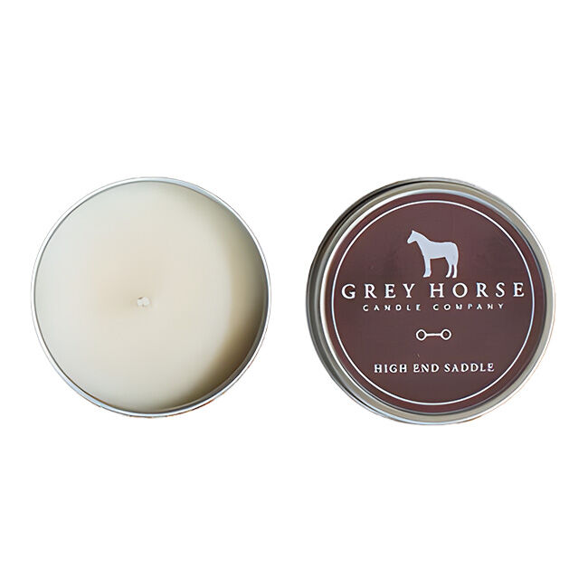 Grey Horse Candle Company Tin - High End Saddle image number null