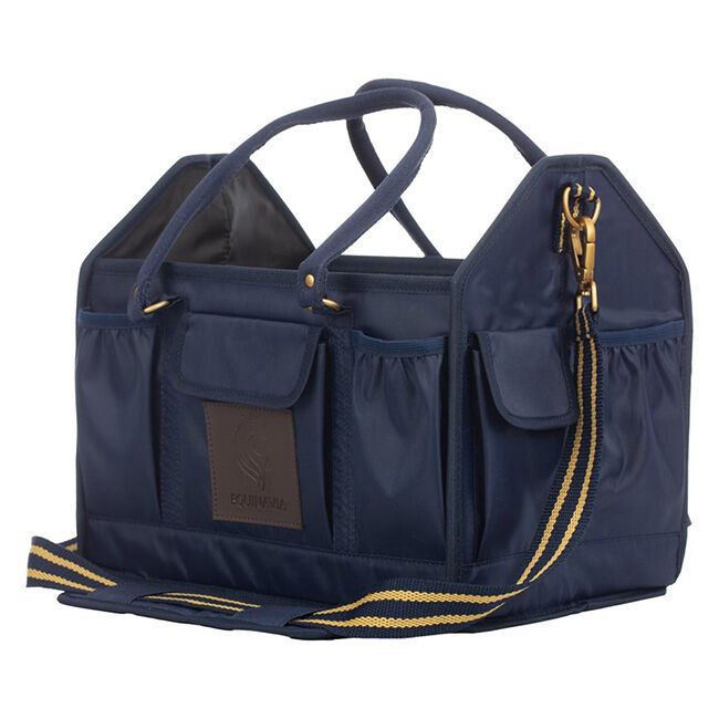 Equinavia Darby Large Collapsible Grooming Tote - Navy/Gold image number null