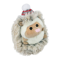 Tall Tails Real Feel Fluffy Holiday Hedgehog with Squeaker