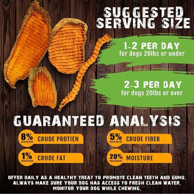 Sam's Yams Veggie Rawhide - Sweet Potato Dog Chews - 5 oz image number null