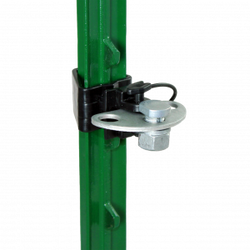 Powerfields 3-Way Gate Connector for T-Post - Black
