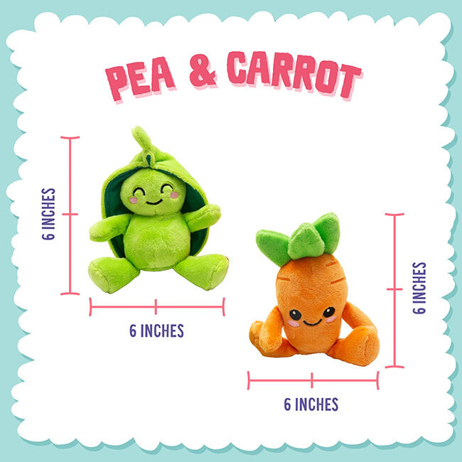 SnugArooz Carrot & Pea Cat Toys - 2-Pack image number null