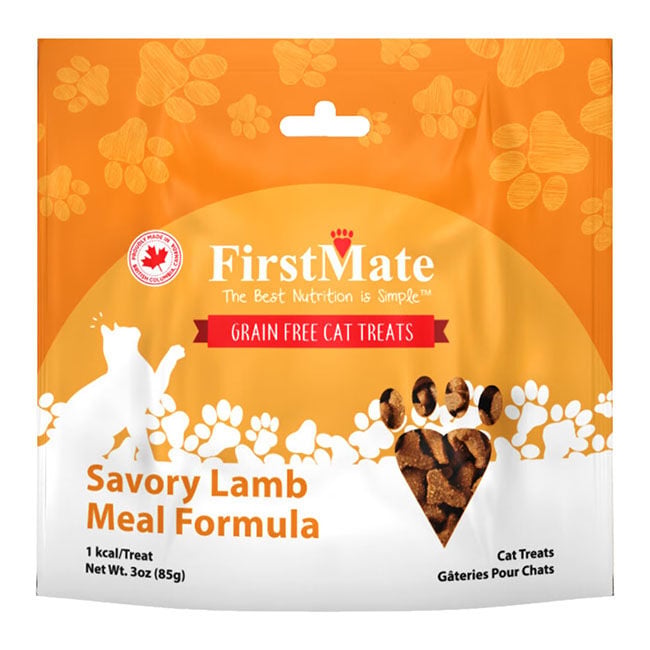 FirstMate Grain-Free Cat Treats - Savory Lamb Meal Formula - 3 oz image number null