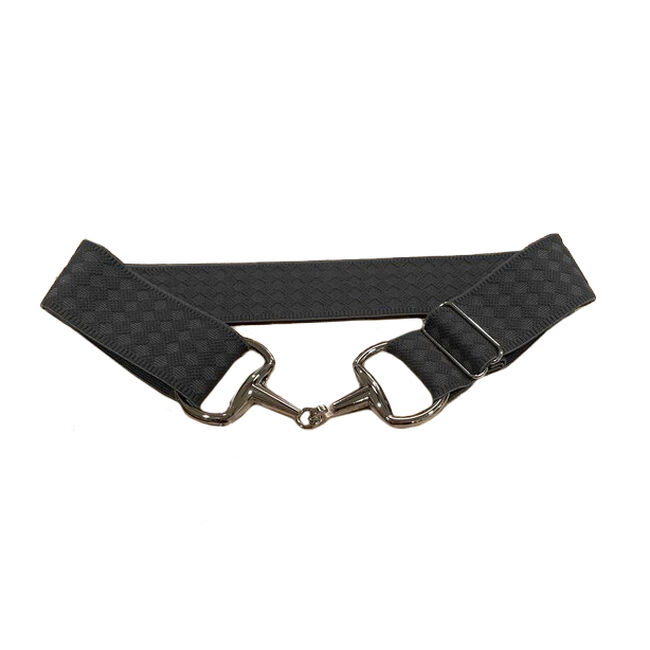 Anademi Stretch Belt with Silver-Tone Bit Buckle - Textures image number null