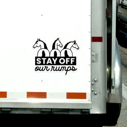 Dapplebay Vinyl Decal - Stay Off Our Rumps