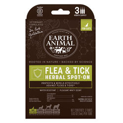 Earth Animal Nature's Protection Flea & Tick Herbal Spot-On for Cats - 3-Month Supply