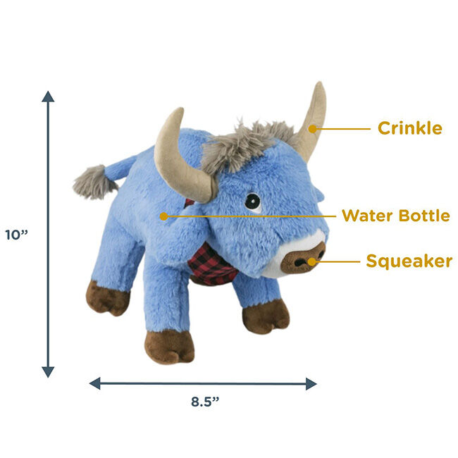 Tall Tails Crunch Dog Toy - Babe the Blue Ox image number null