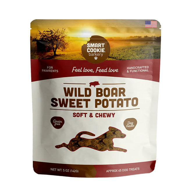 Smart Cookie Bakery Soft & Chewy Dog Treats - Wild Boar & Sweet Potato - 5 oz image number null
