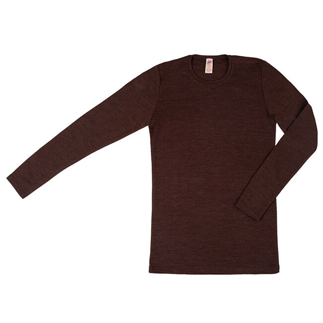 Engel Men's 100% Wool Long-Sleeve Shirt - Cinnamon Melange image number null
