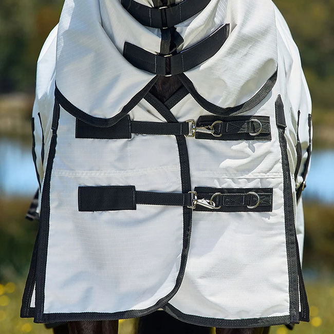 WeatherBeeta ComFiTec Sweet Itch Shield Fly Sheet Combo - White/Charcoal image number null