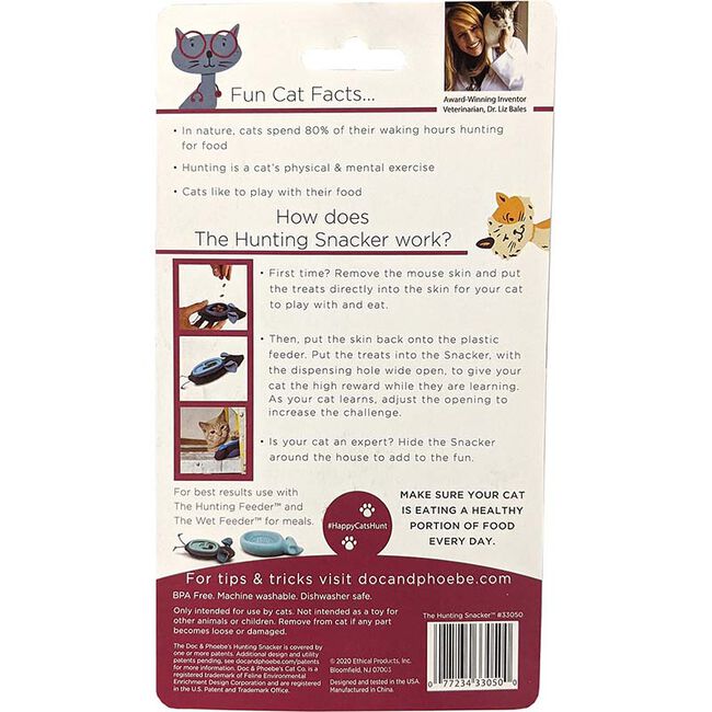 Doc & Phoebe's The Hunting Snacker Interactive Cat Food Toy image number null