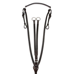 Bobby's English Tack Silver Spur Hand-Braided Breastplate with Standing Attachment