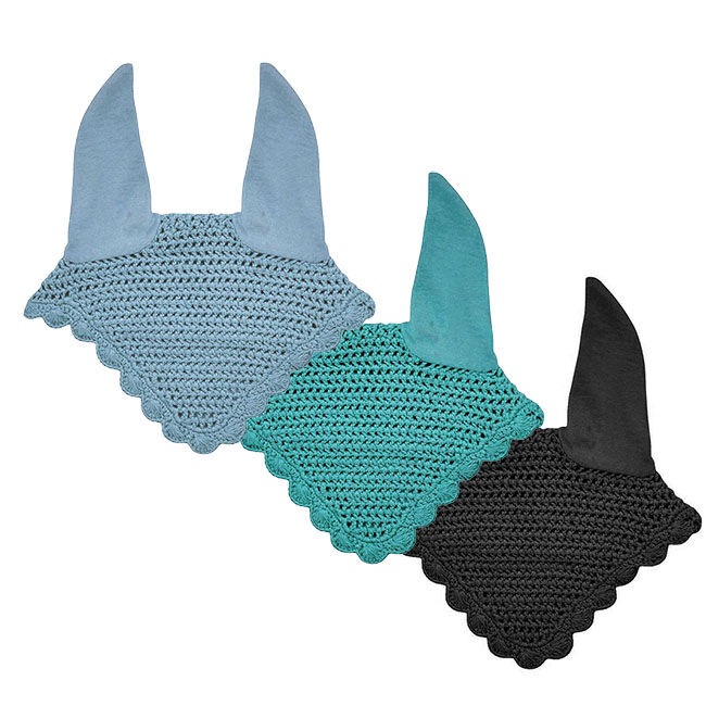 Horse Fare Scalloped Edge Ear Net Pale Denim image number null