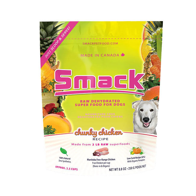 Smack Raw Dehydrated Super Food for Dogs - Chunky Chicken Recipe image number null