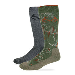 Carolina Ultimate Men's Merino Wool Blend Mid-Calf Boot Socks - Realtree Camo - 2-Pack