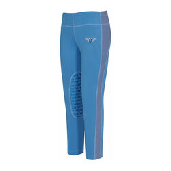 TuffRider Kids' Ventilated Schooling Tight - French Blue/Cornflower Blue