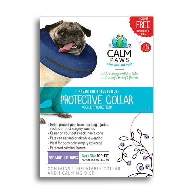 Calm Paws Protective Inflatable Collar with Calming Disk image number null
