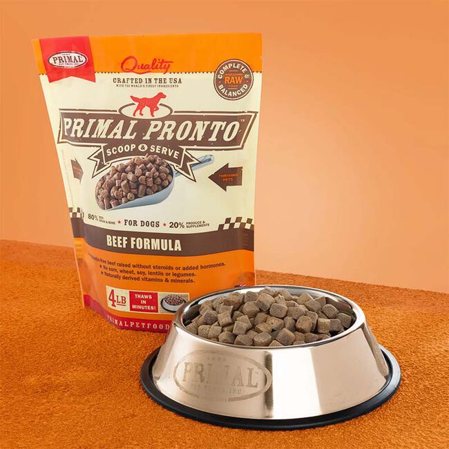 Primal Pronto Raw Frozen Dog Food - Beef - 4 lb image number null