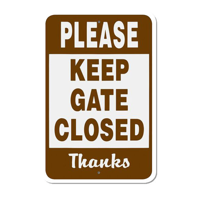 Noble Beast Graphics "Please Keep Gate Closed" Sign image number null