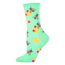 Kelley and Company Adult Crew Socks - Busy Bee - Closeout