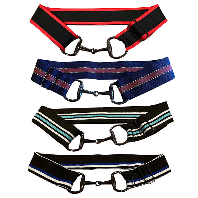 Anademi Stretch Belt with Black Bit Buckle - Stripes image number null