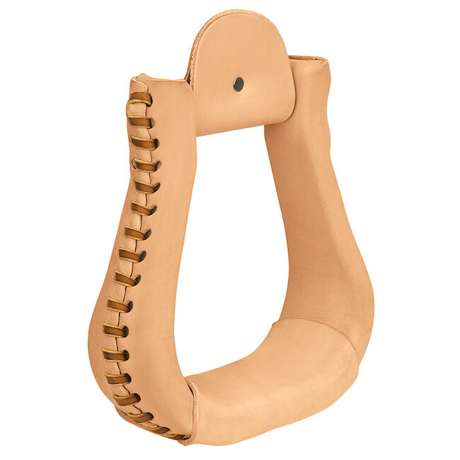 Weaver Natural Leather Covered Bell Stirrups image number null