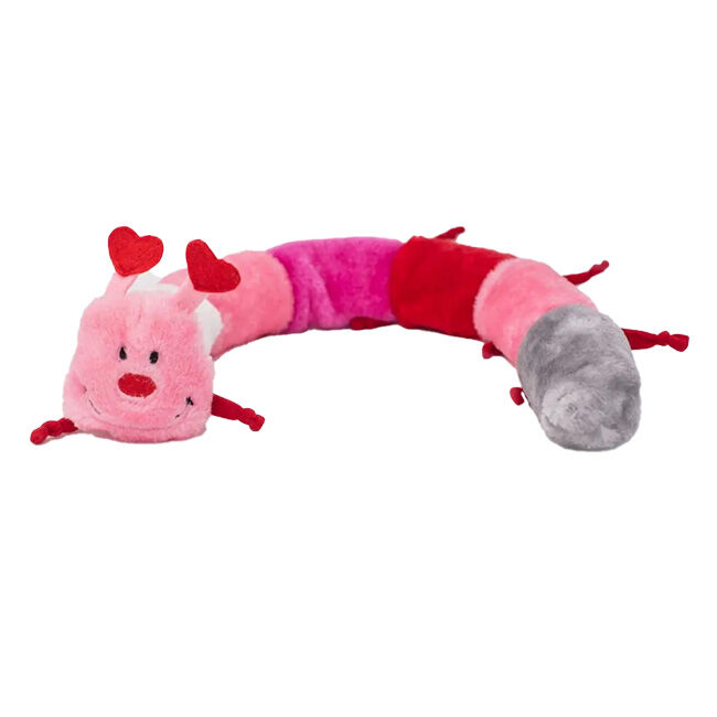 ZippyPaws Valentine's Caterpillar Dog Toy - Deluxe image number null