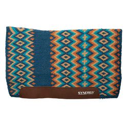 Weaver Equine Synergy Flex Contour Performance Saddle Pad with Wool Blend Felt Liner - Navy/Slate