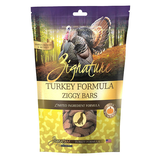 Zignature Turkey Formula Ziggy Bars Dog Treats image number null