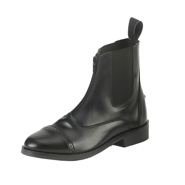 EquiStar Kids' All-Weather Synthetic Zip Paddock Boot - Black image number null